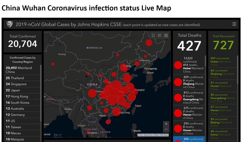 Wuhan Coronavirus Infection Map